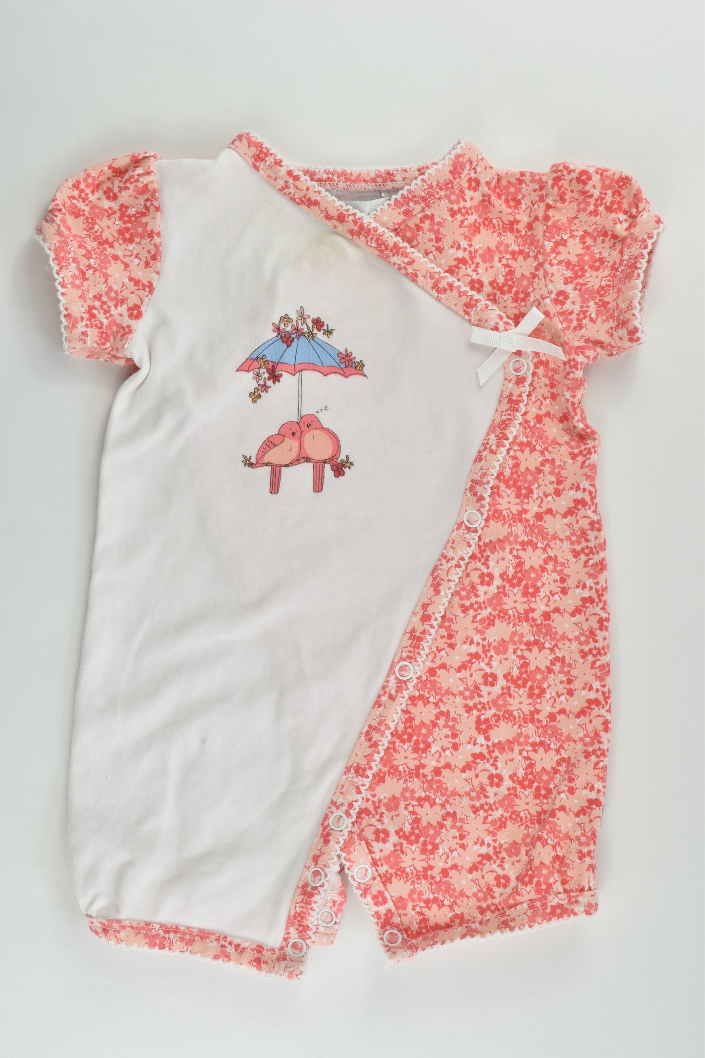 Bébé by Minihaha Size 00 (3-6 months) Two Birds Short Romper