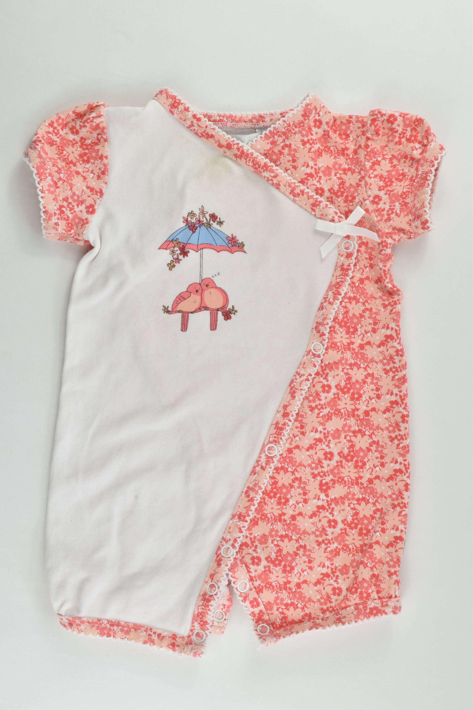 Bébé by Minihaha Size 00 (3-6 months) Two Birds Short Romper