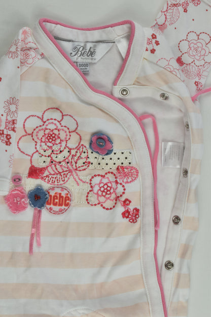 Bébé by Minihaha Size 0000 Footed Romper