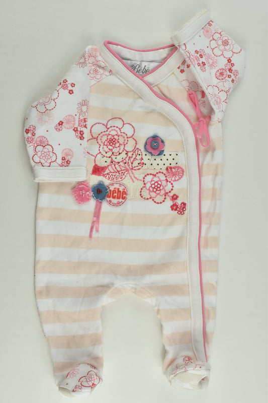 Bébé by Minihaha Size 0000 Footed Romper
