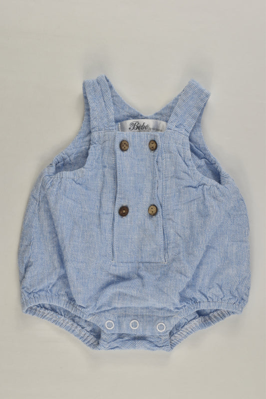 Bébé by Minihaha Size 0000 Linen/Cotton Bubble Romper