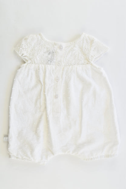 Bébé By Minihaha Size 0000 (Newborn) Lined Lace Romper
