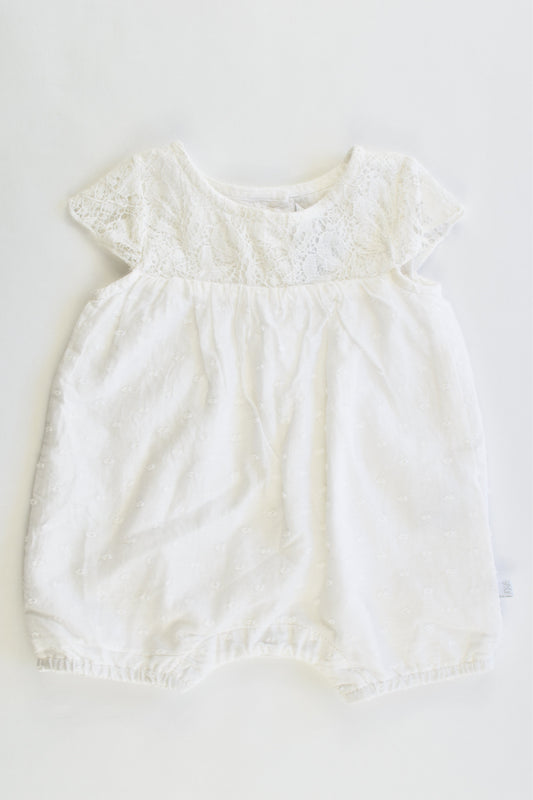 Bébé By Minihaha Size 0000 (Newborn) Lined Lace Romper