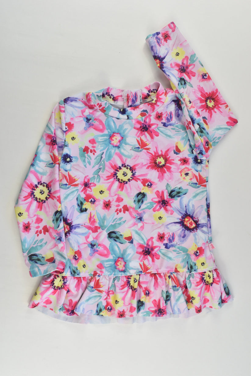 Bébé By Minihaha Size 1 2 18 Months Floral Rashie Top – Minime