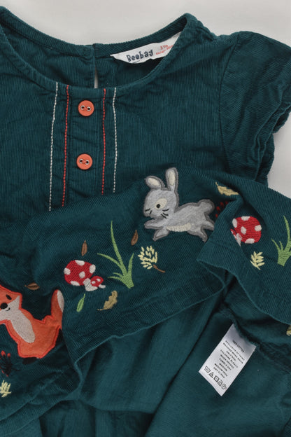 Beebay Size 3 (98 cm) Forest Animals Lightweight Cord Dress