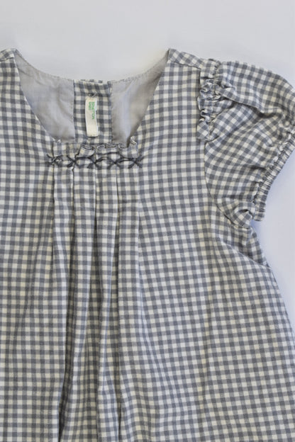 Benetton Baby (Italy) Size 00-0 (6-9 months, 67 cm) Lined Checked Dress