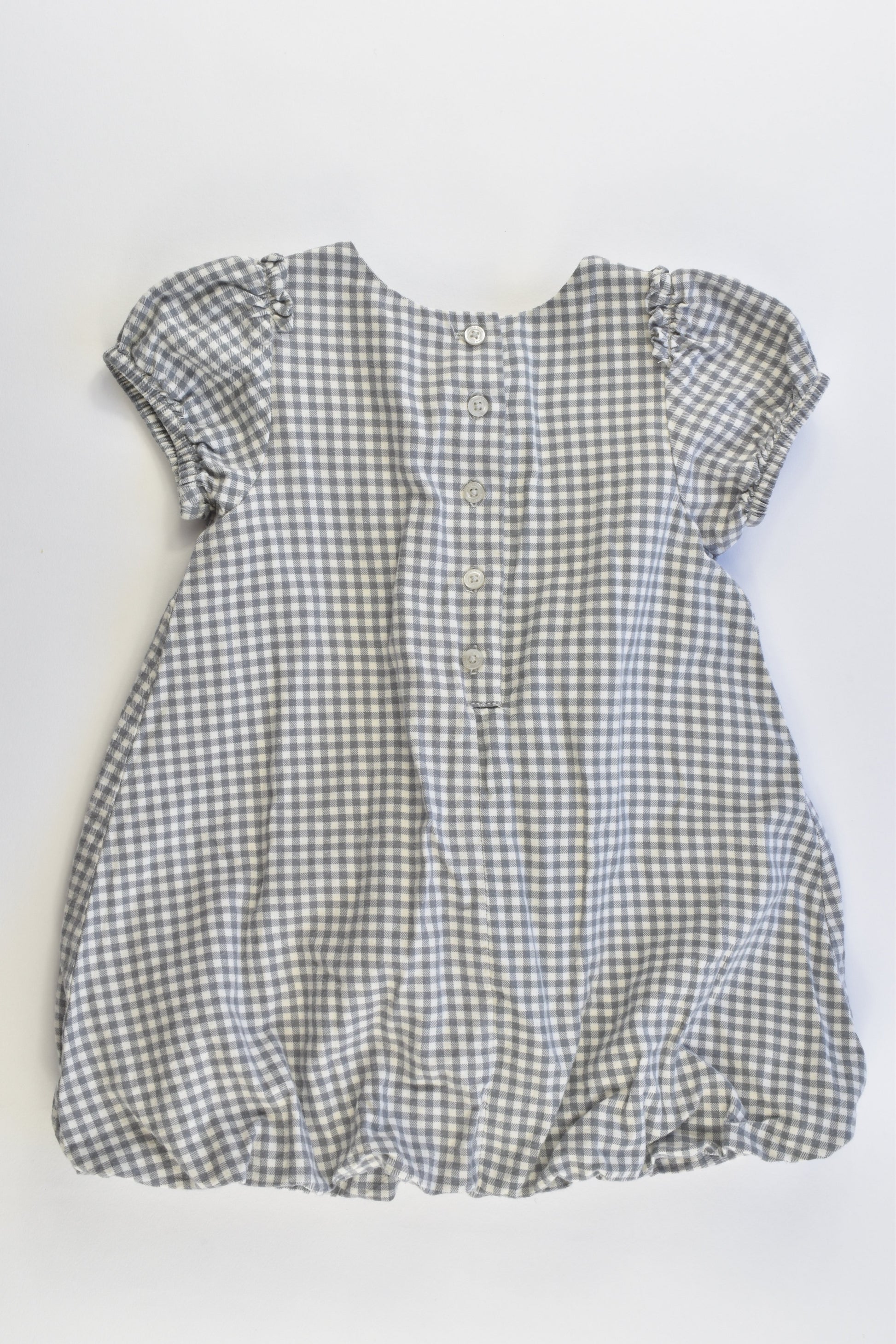 Benetton Baby (Italy) Size 00-0 (6-9 months, 67 cm) Lined Checked Dress