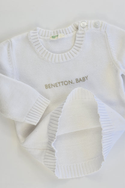 Benetton Baby Size 0000-000 Knitted Jumper