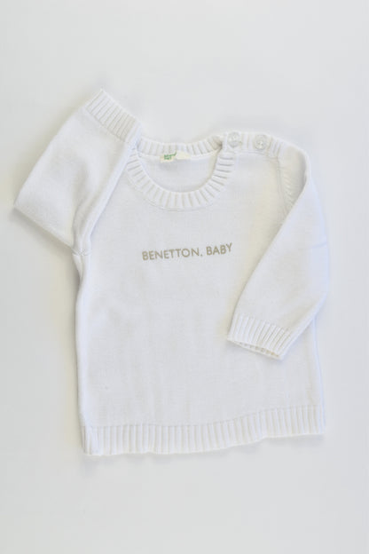 Benetton Baby Size 0000-000 Knitted Jumper