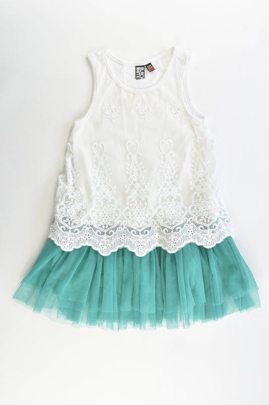 Black & White Bear Size 5 (110 cm) Lined Dress