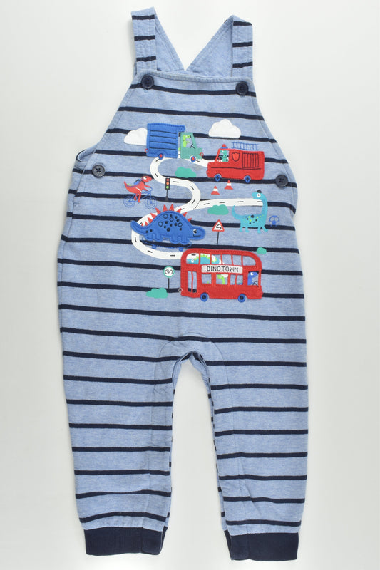 Bluezoo by Debenhams Size 0 (9-12 months, 80 cm) Vehicles and Dinosaurs Overalls