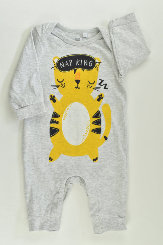 Bluezoo by Debenhams Size 000 (0-3 months, 62 cm) 'Nap King' Romper