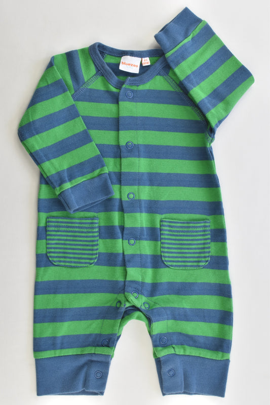 Bluezoo by Debenhams Size 000 (0-3 months) Striped Romper