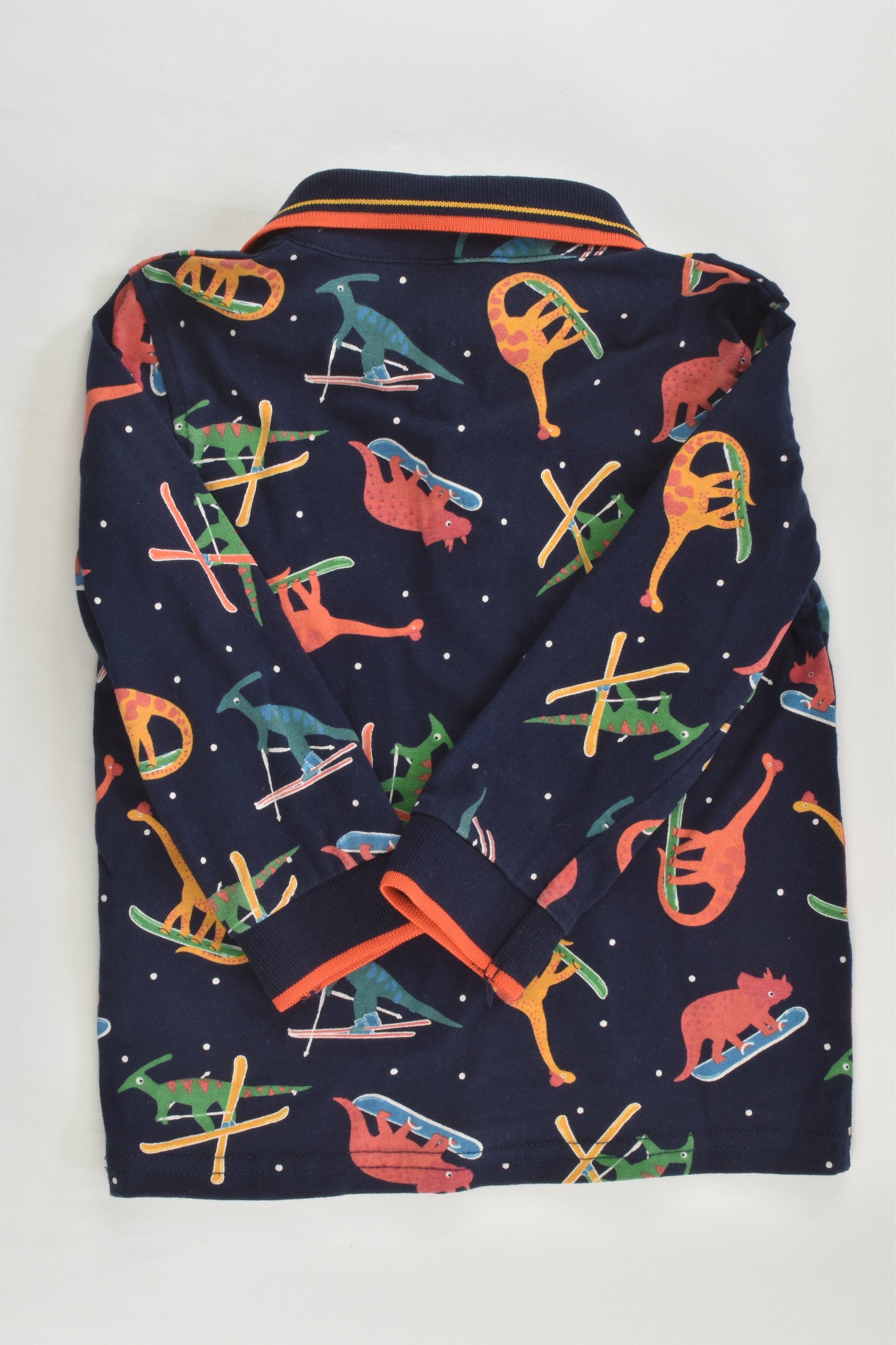 Bluezoo by Debenhams Size 2 (92 cm) Dinosaurs Snowboarding and Skiing Collared Top