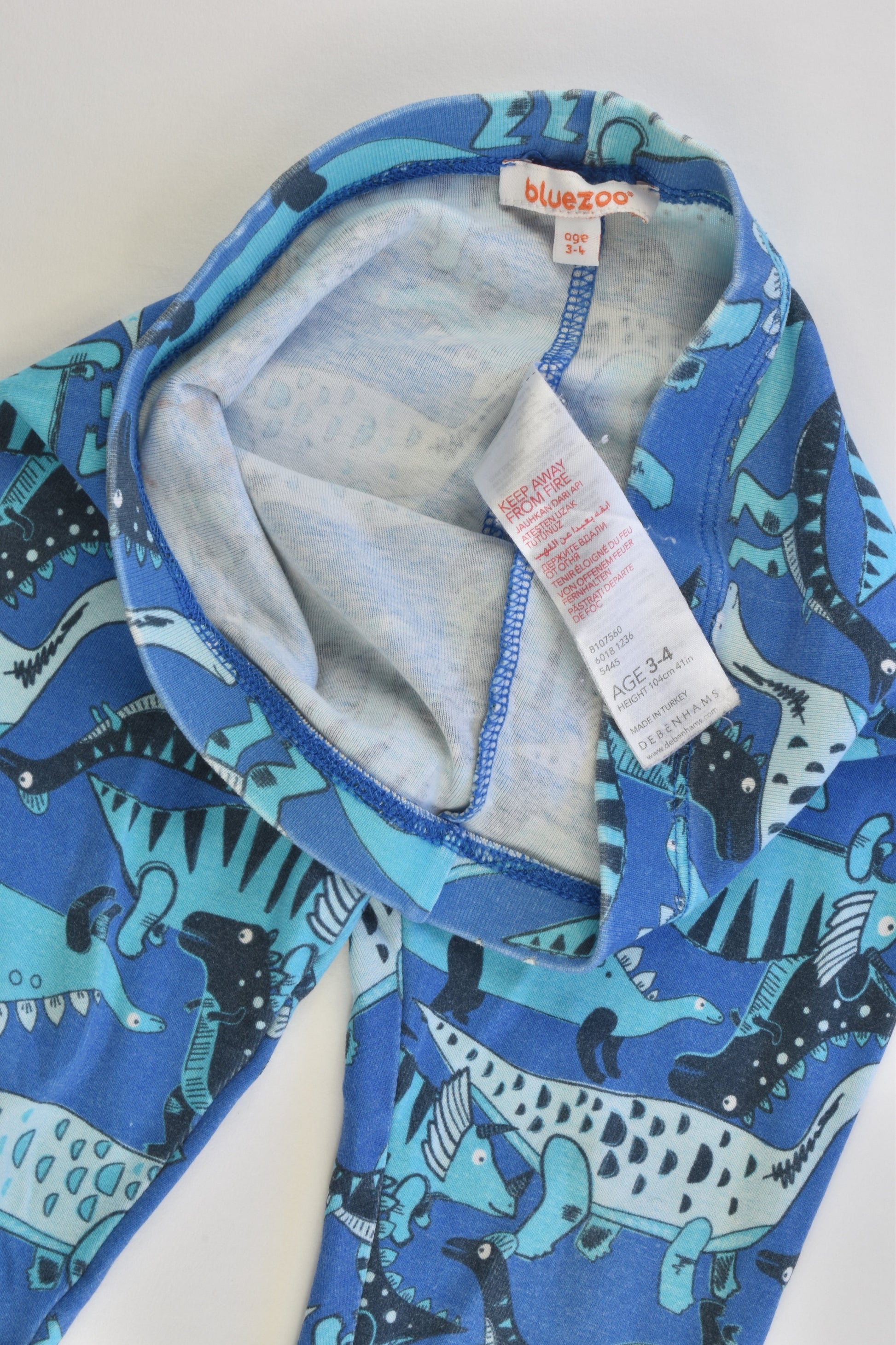 Bluezoo by Debenhams Size 3-4 (104 cm) Dinosaur Pj Set