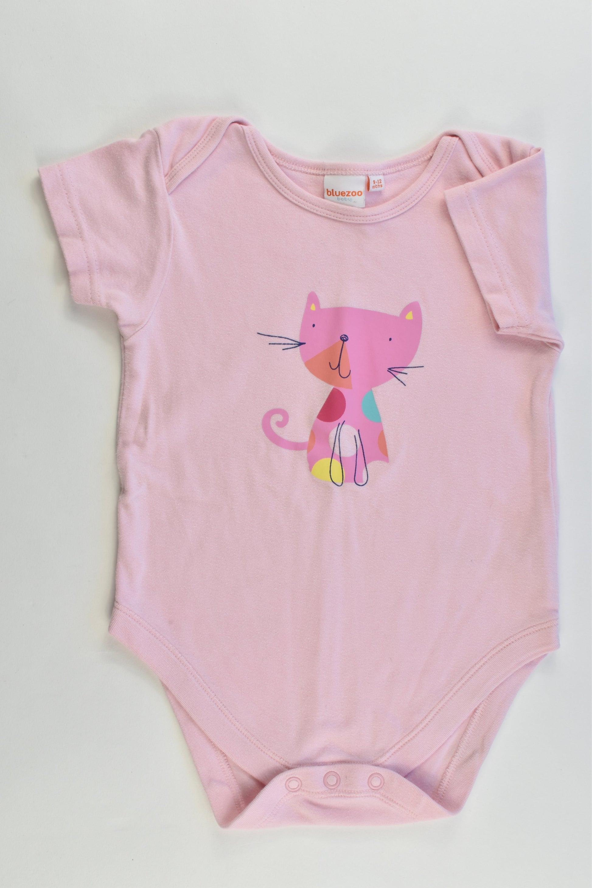 Bluezoo by Debenhams Size 9-12 months Colourful Cat Bodysuit