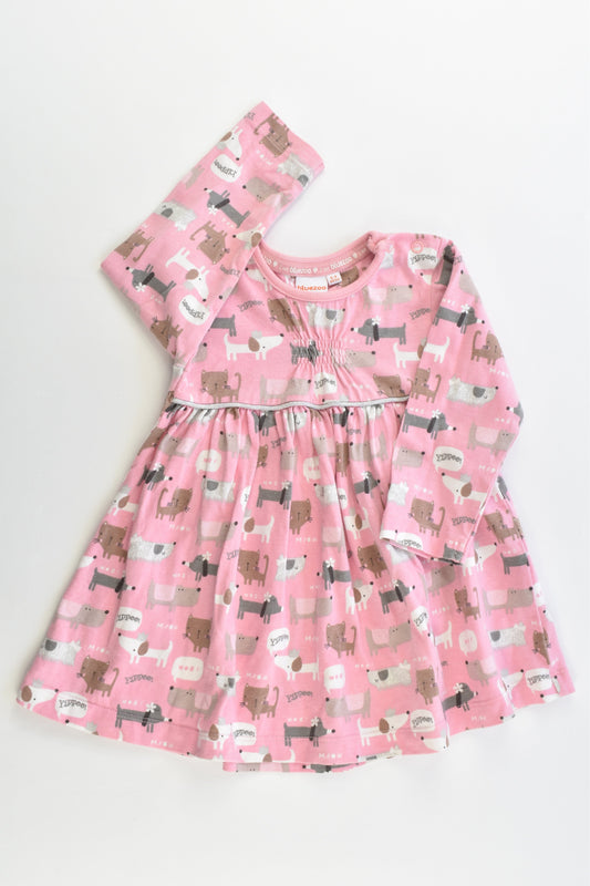 Bluezoo (Debenhams) Size 0 (74 cm, 6-9 months) Cats and Dogs Dress