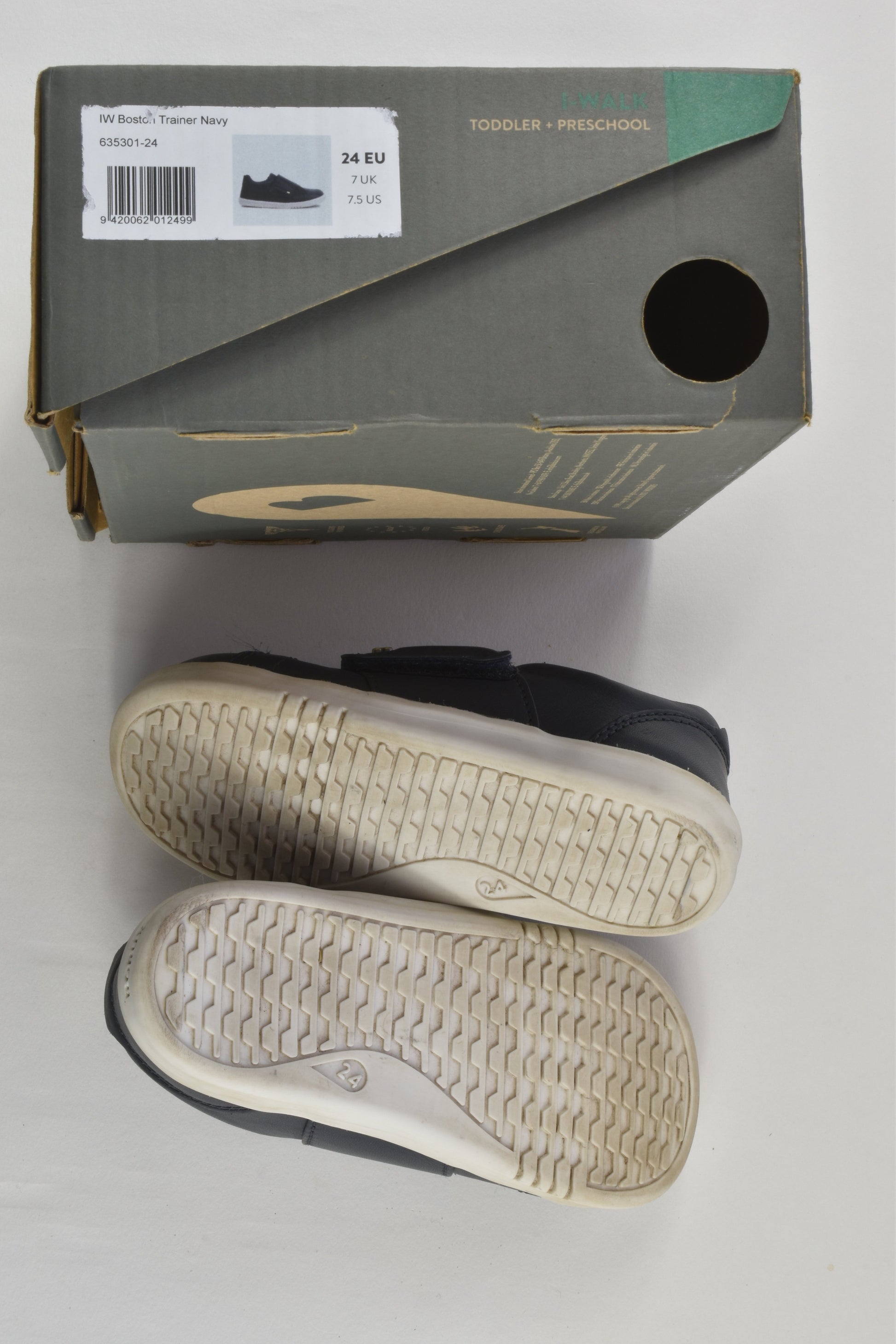 Bobux Size 24 Leather Boston Trainer Shoes