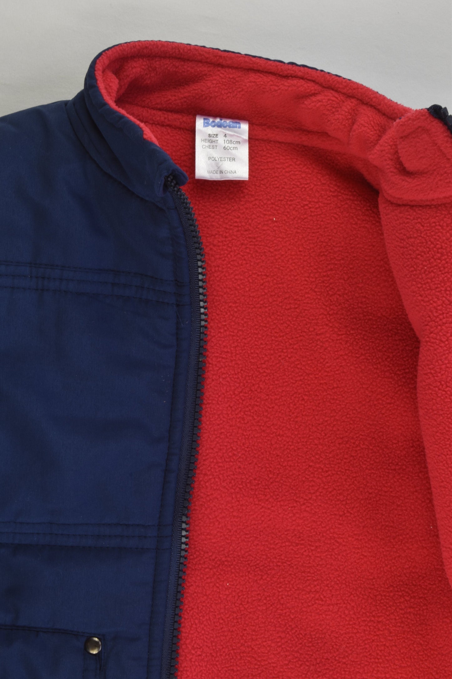 Bodean Size 4 Fleece Lined Puffer Vest