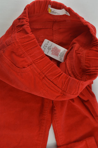 Boden Size 6 (116 cm) Red Cord Pants