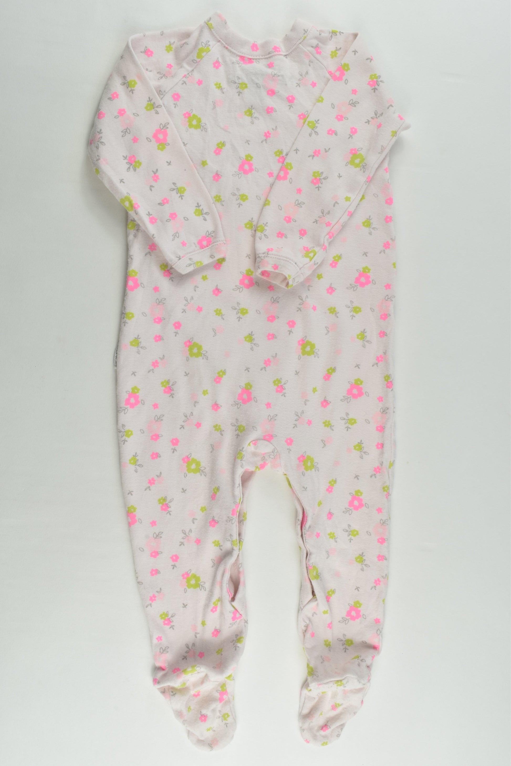 Bonds Size 0 (6-12 months) Floral Footed Wrap Romper