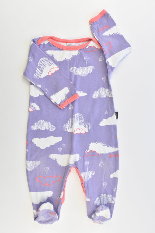 Bonds Size 00 (3-6 months) Clouds Footed Romper