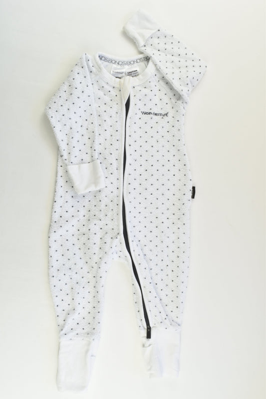 Bonds Size 00 (3-6 months) Dots Terry Wondersuit
