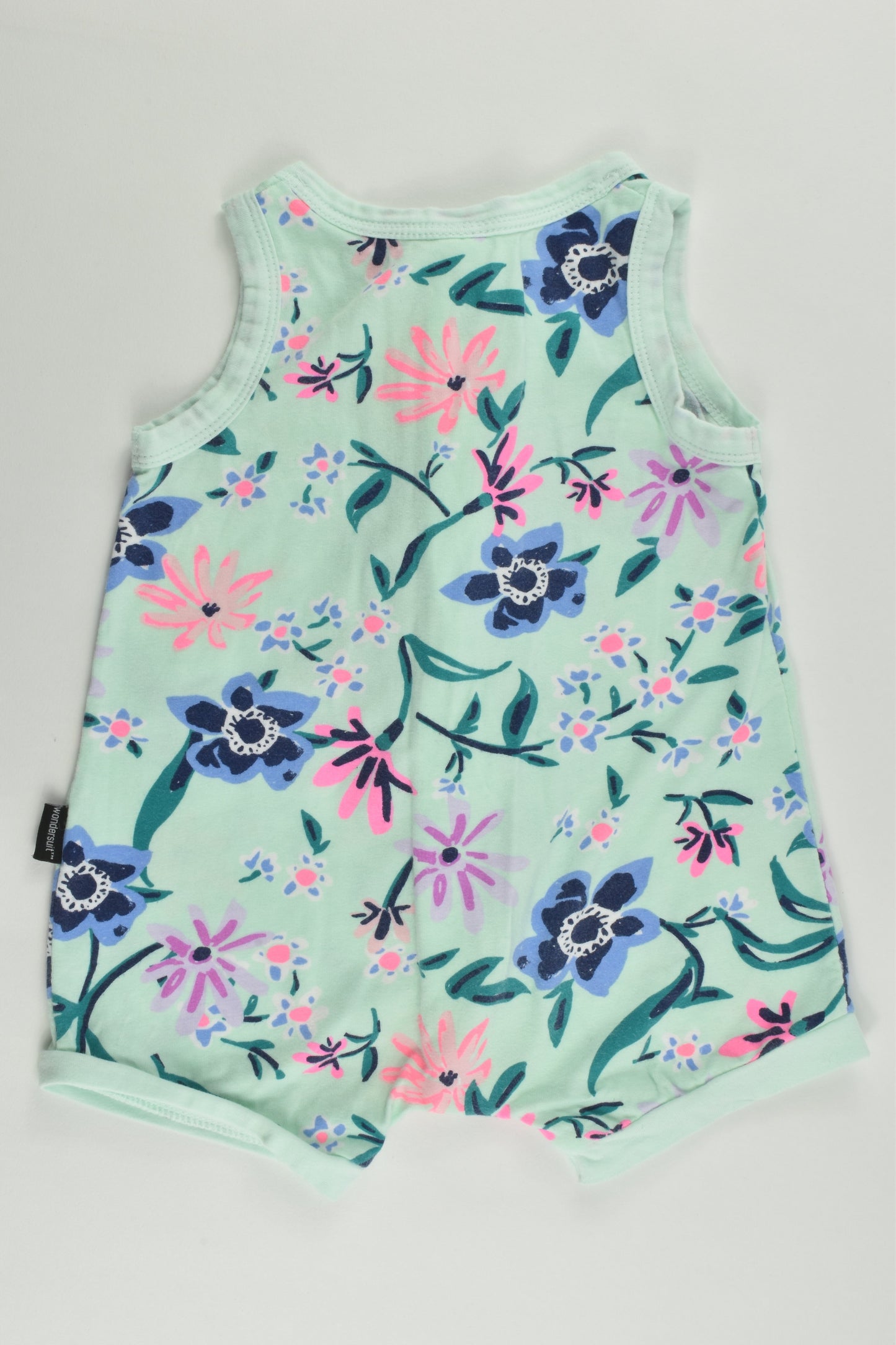 Bonds Size 00 (3-6 months) Sleeveless Floral Wondersuit