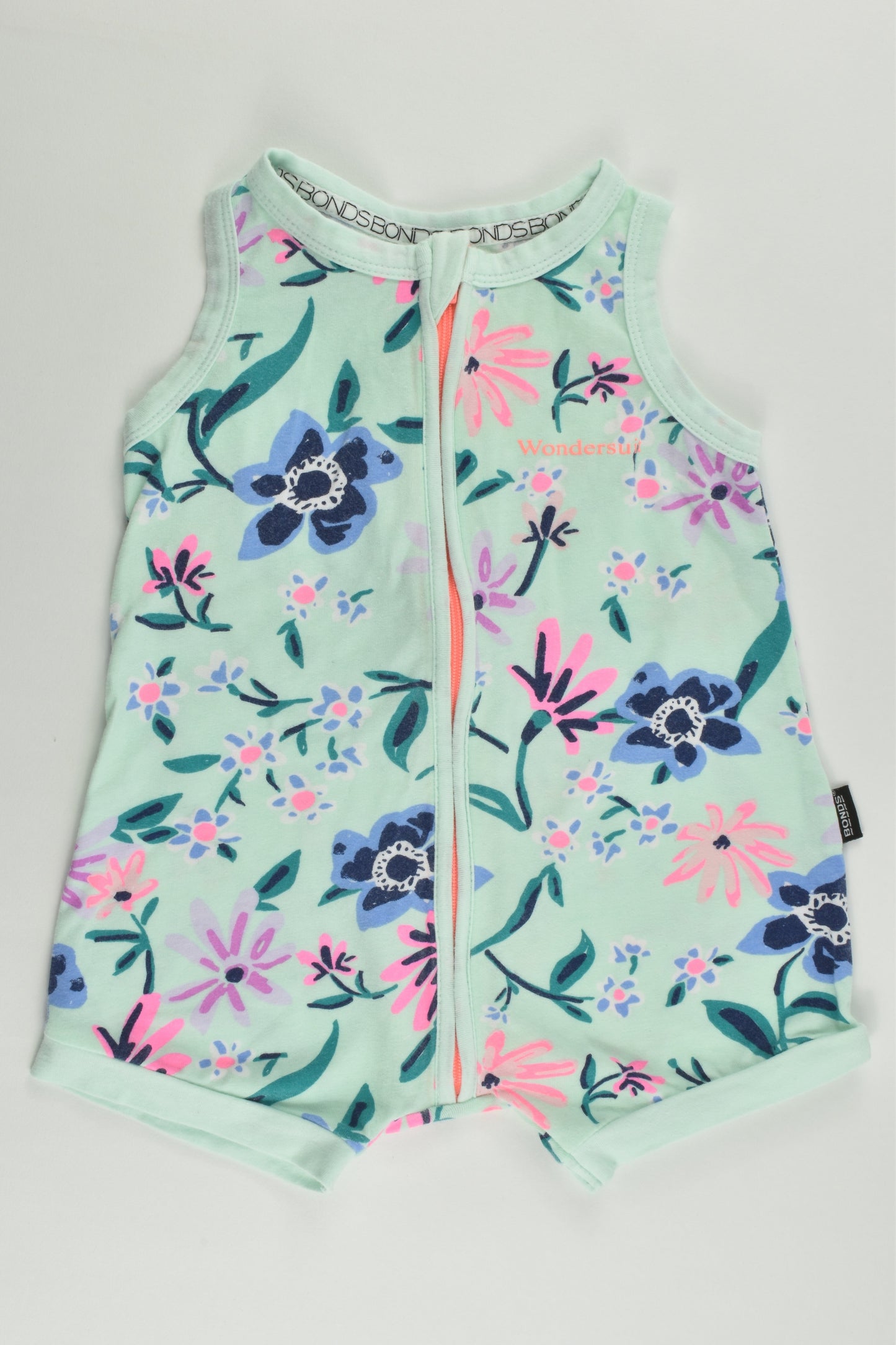Bonds Size 00 (3-6 months) Sleeveless Floral Wondersuit