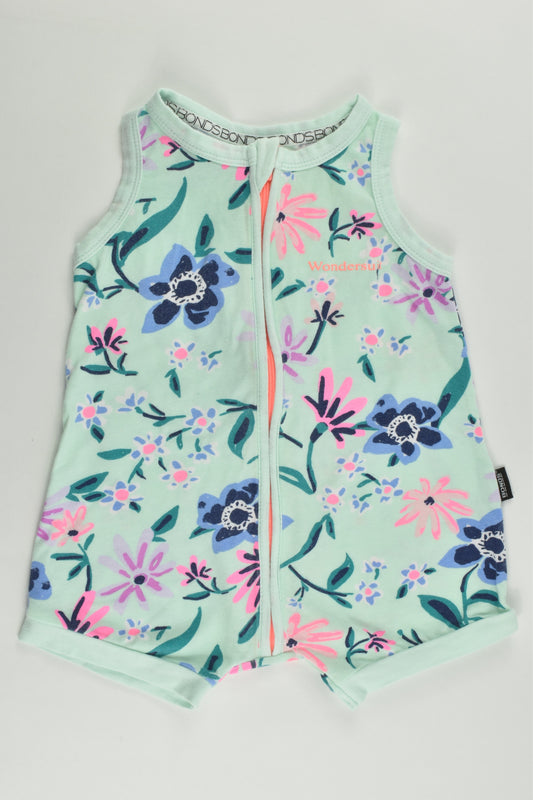 Bonds Size 00 (3-6 months) Sleeveless Floral Wondersuit