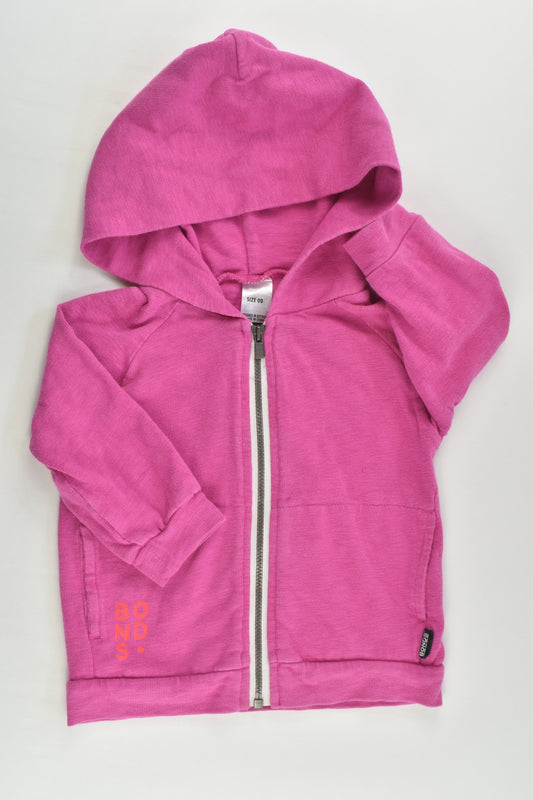 Bonds Size 00 Hooded Zip Jumper