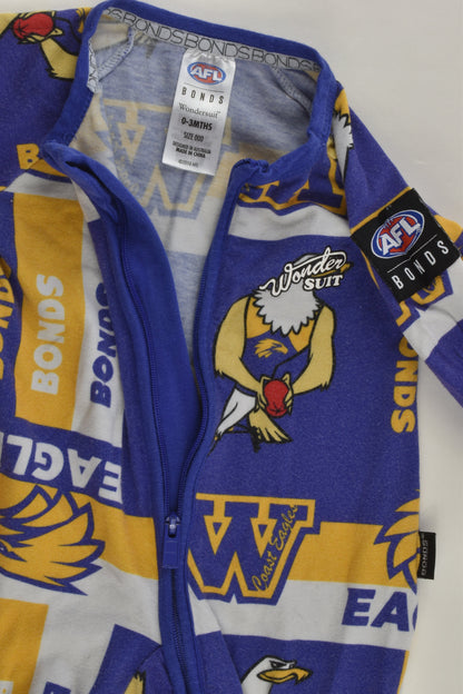 Bonds Size 000 (0-3 months) AFL Eagles Wondersuit