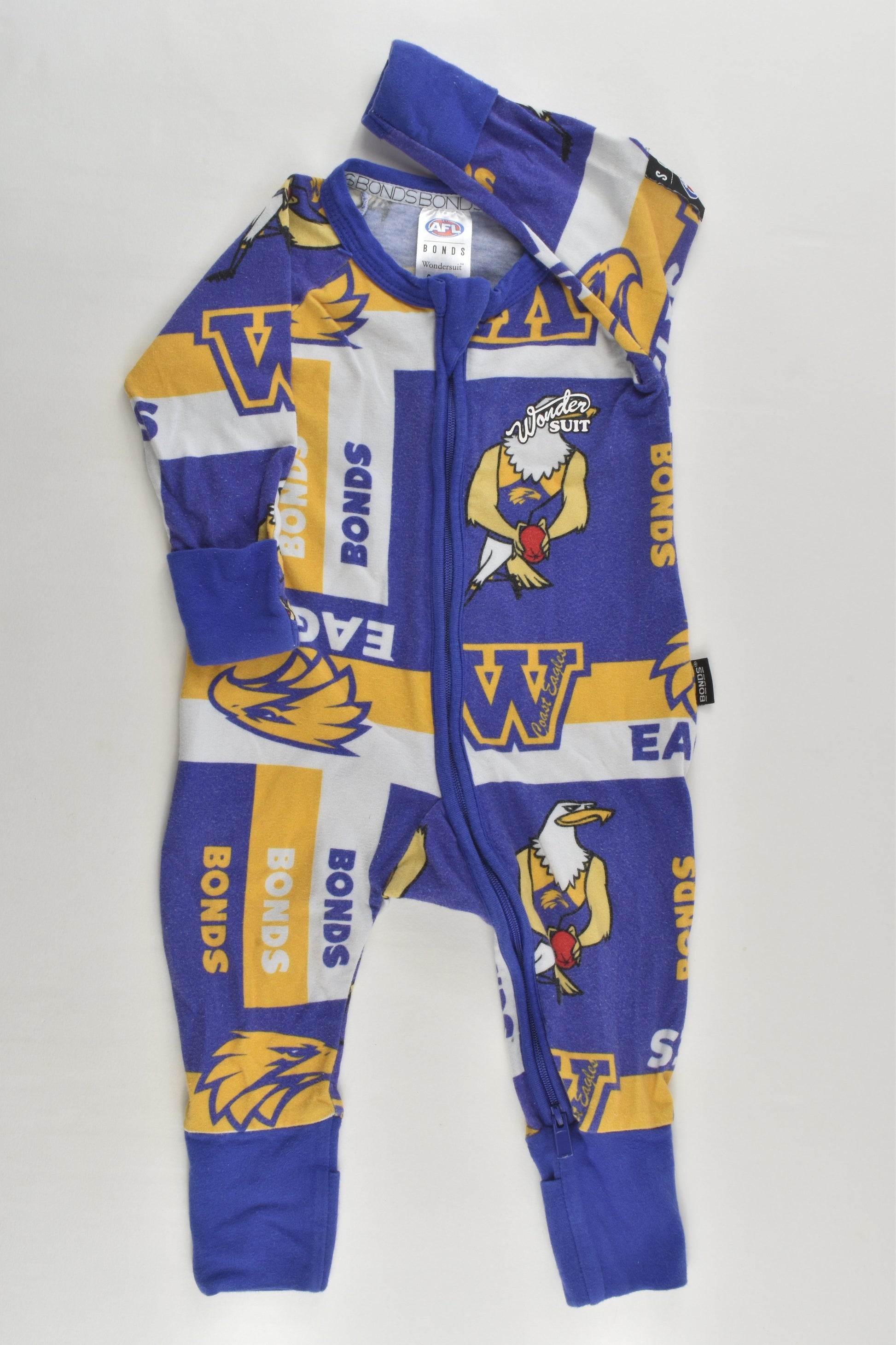 Bonds Size 000 (0-3 months) AFL Eagles Wondersuit
