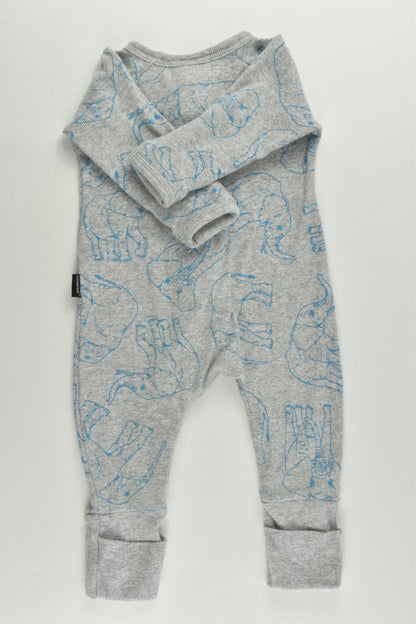 Bonds Size 000 (0-3 months) Elephants Ribbed Wondersuit