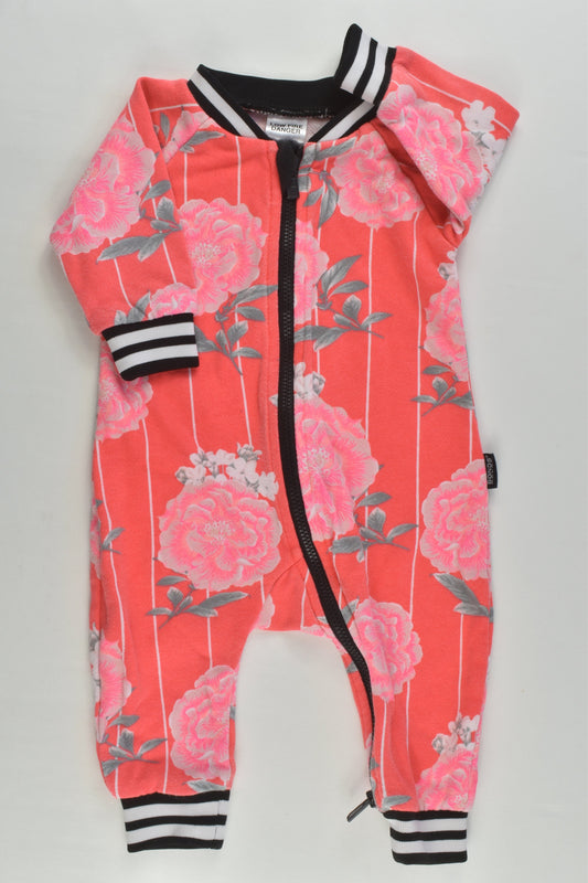 Bonds Size 000 (0-3 months) Floral Sweater Zip Suit