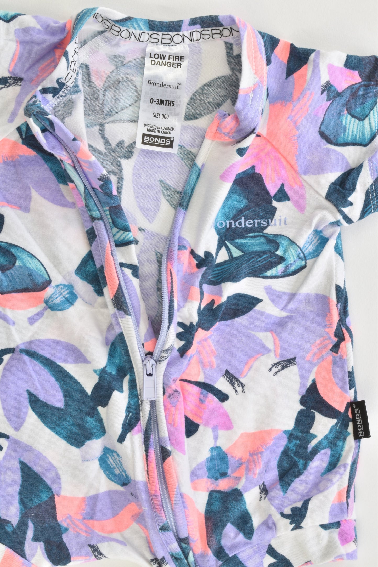 Bonds Size 000 (0-3 months) Floral Wondersuit