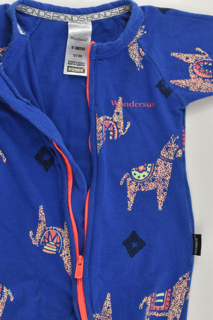 Bonds Size 000 (0-3 months) Llamas Wondersuit