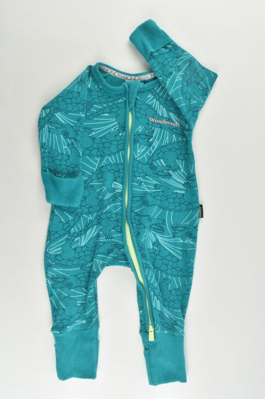Bonds Size 000 (0-3 months) Ribbed Crocodile Wondersuit