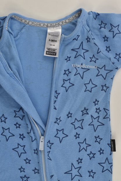 Bonds Size 000 (0-3 months) Stars Ribbed Wondersuit