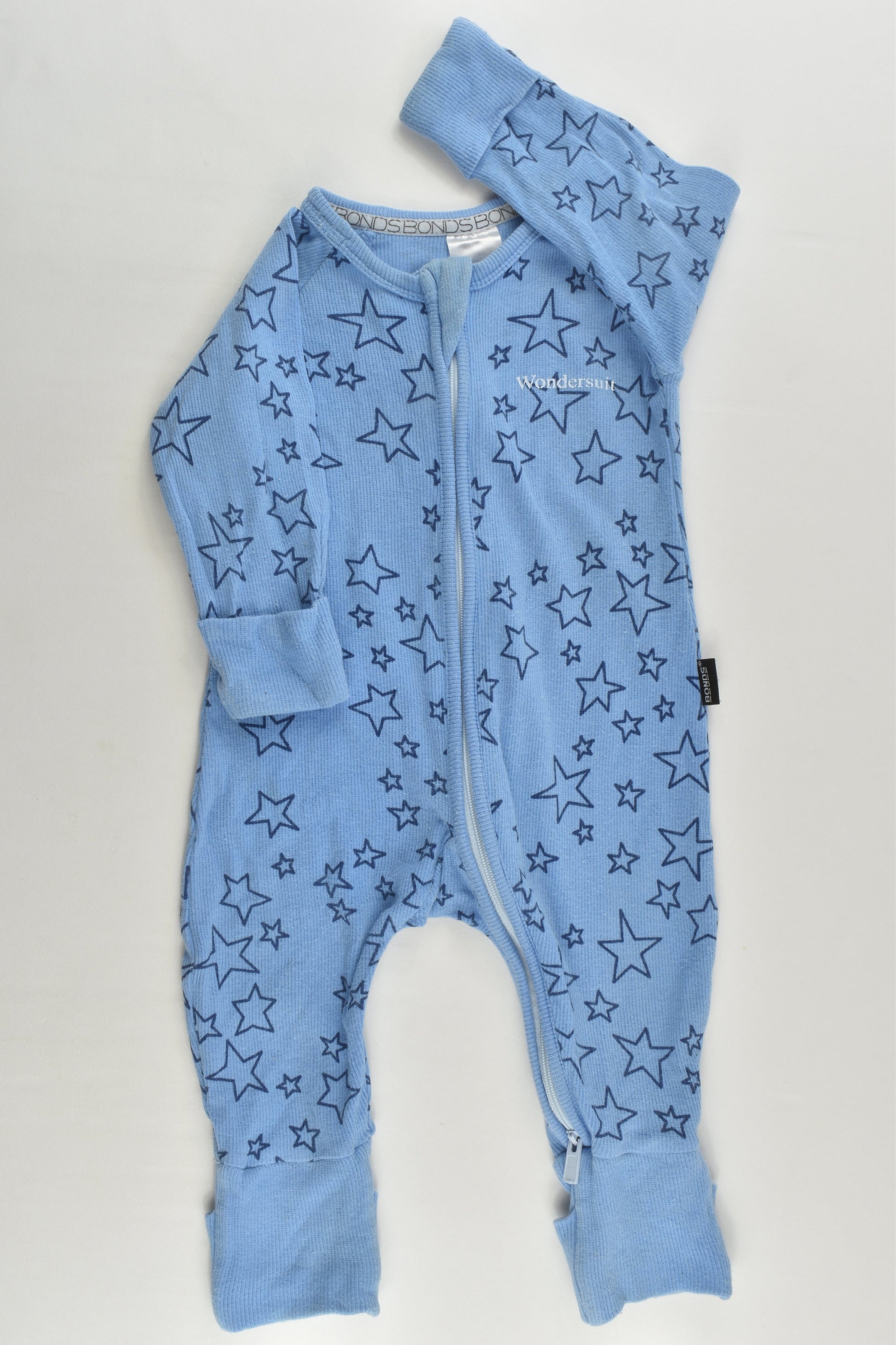 Bonds Size 000 (0-3 months) Stars Ribbed Wondersuit