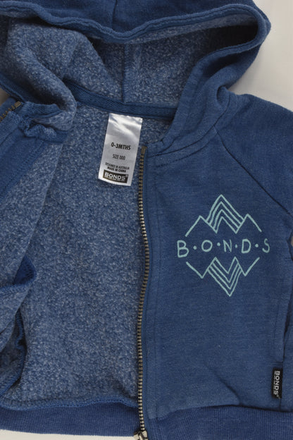 Bonds Size 000 Hooded Zip Jumper