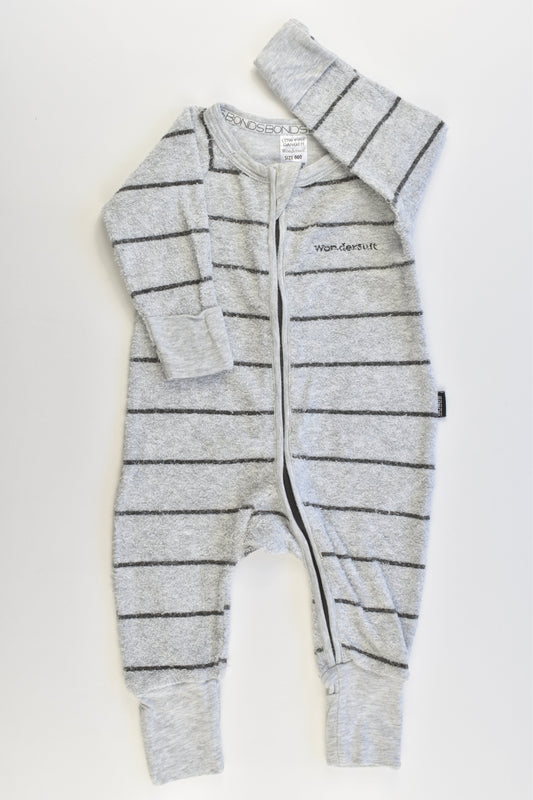 Bonds Size 000 Striped Terry Wondersuit
