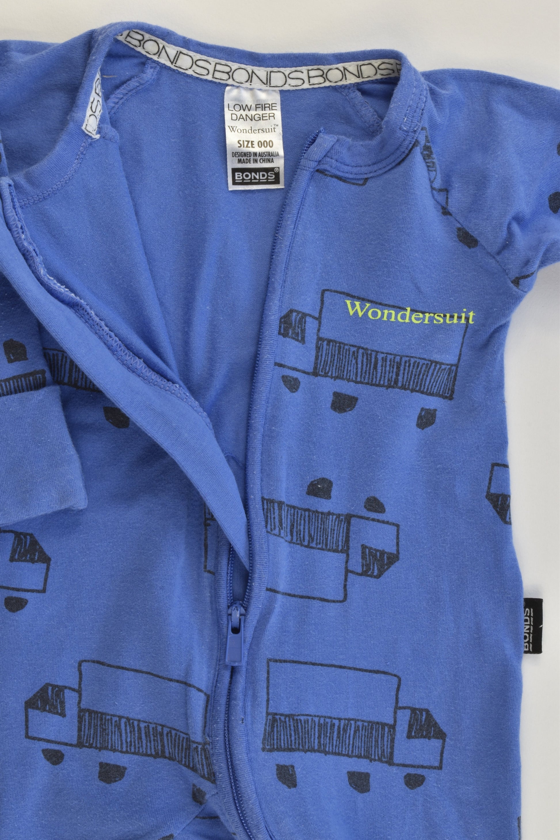Bonds Size 000 Trucks Wondersuit – MiniMe Preloved Baby and Kids