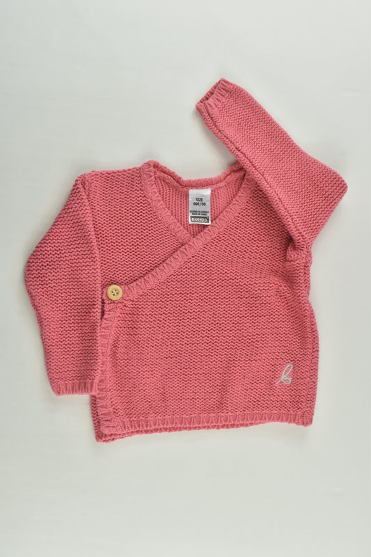 Bonds Size 000/00 Knitted Wrap Cardigan