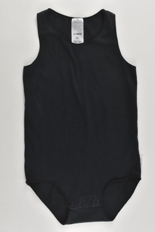 Bonds Size 1 (12-18 months) Black Sleeveless Bodysuit