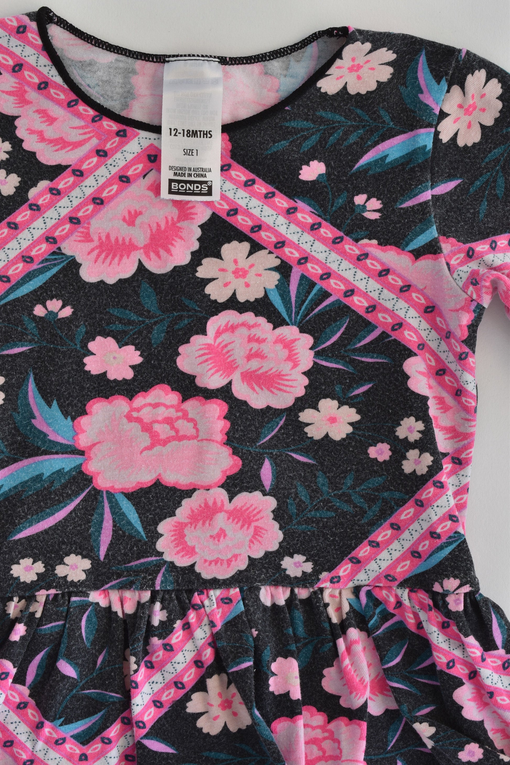 Bonds Size 1 (12-18 months) Floral Balletsuit