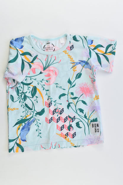 Bonds Size 1 (12-18 months) Floral T-shirt