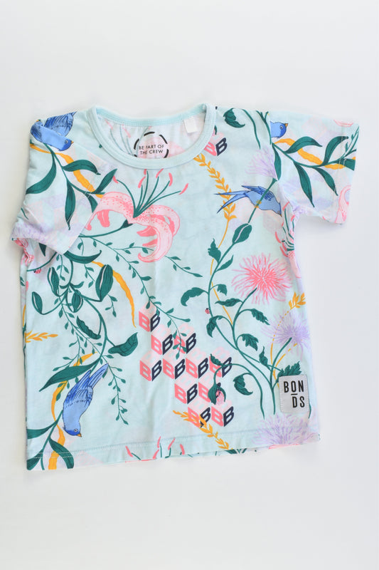 Bonds Size 1 (12-18 months) Floral T-shirt