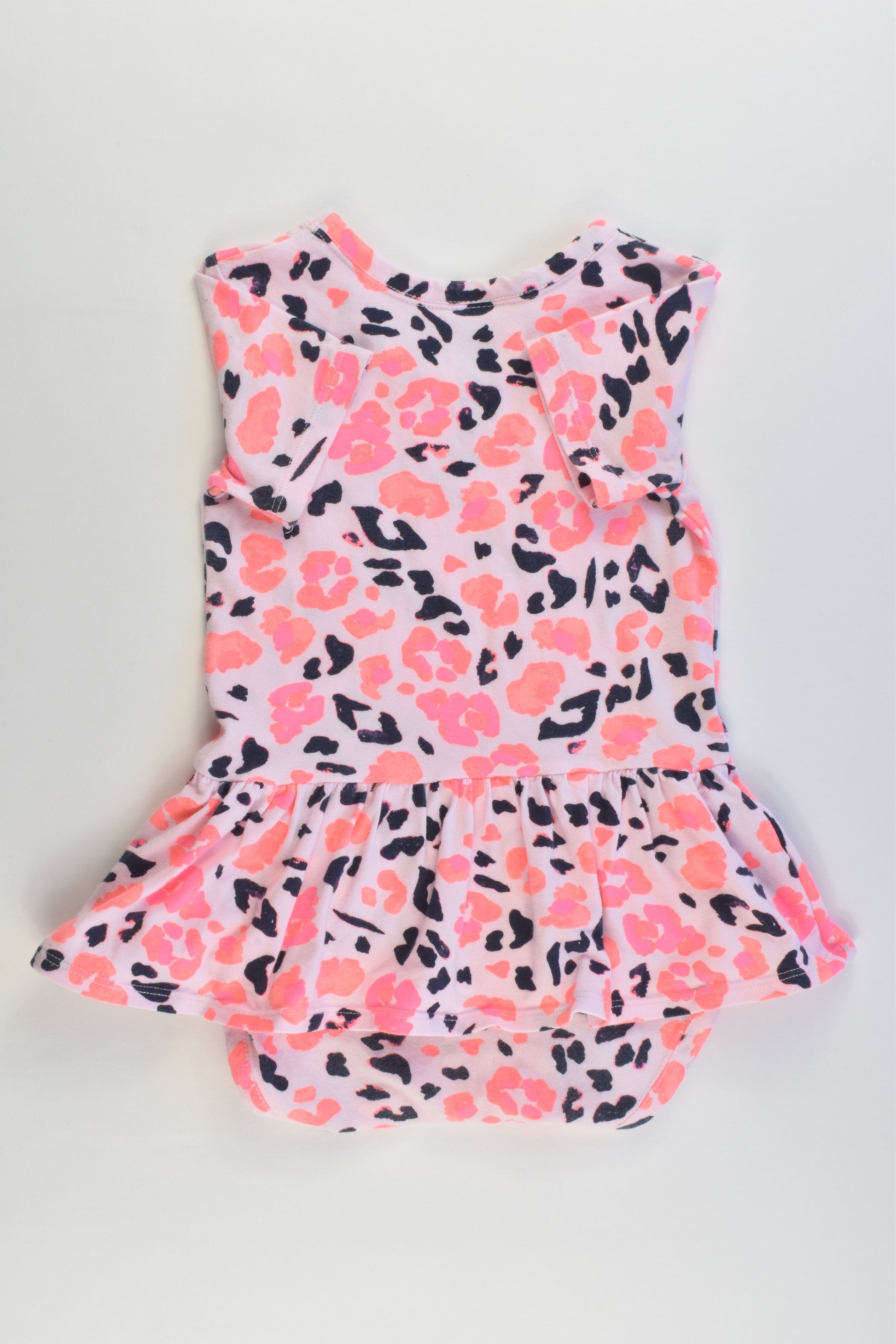 Bonds Size 1 (12-18 months) Leopard Print Dress/Bodysuit