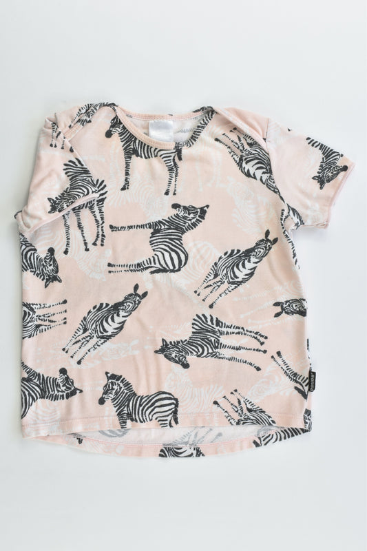 Bonds Size 1 (12-18 months) Zebra T-shirt